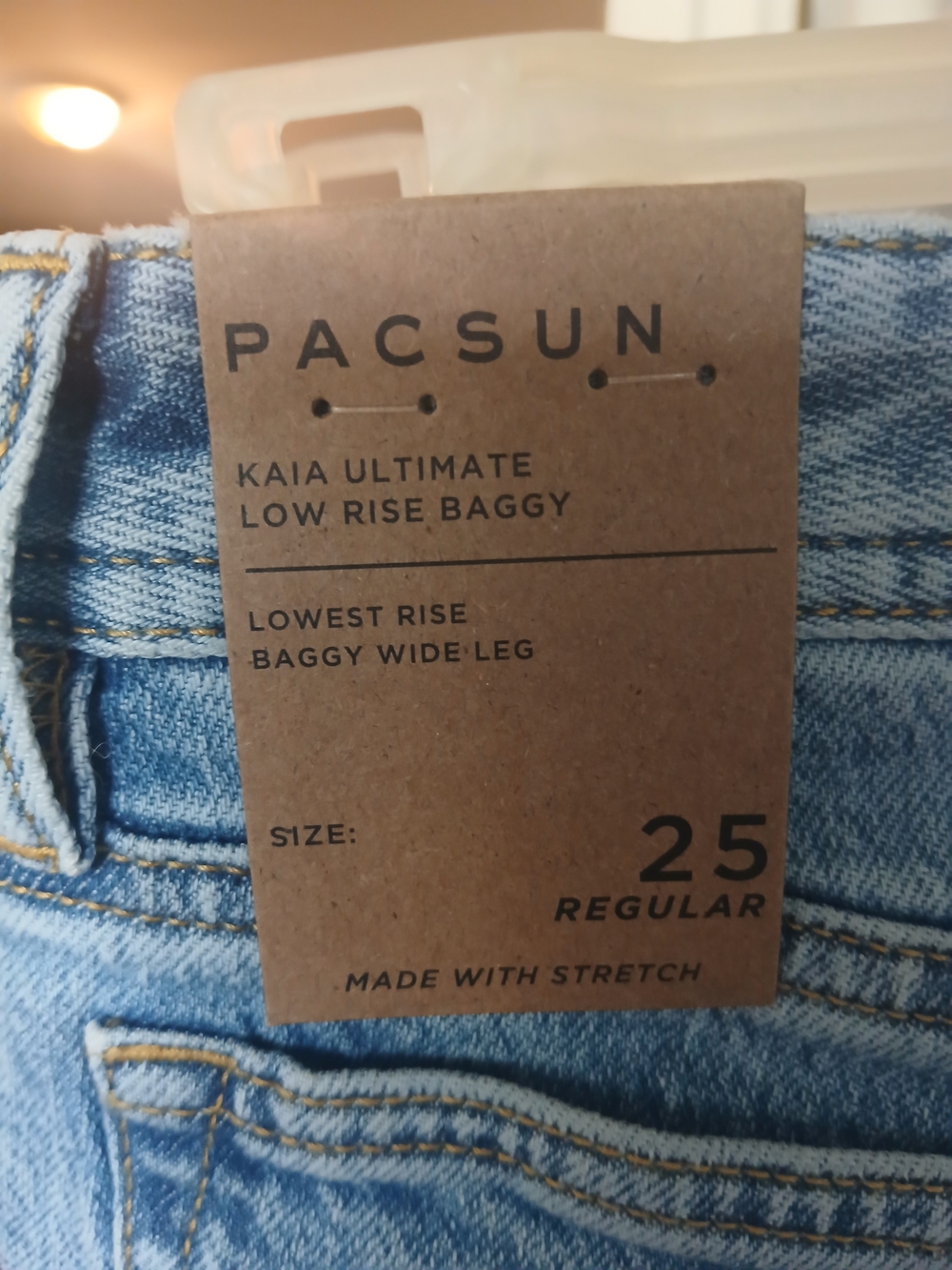 PacSun Women's Wide-Leg Jeans in Light Blue Denim - Picture 9 of 9